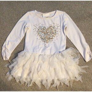 Sz 5 GUC Biscotti Cream Heart Tunic Tee